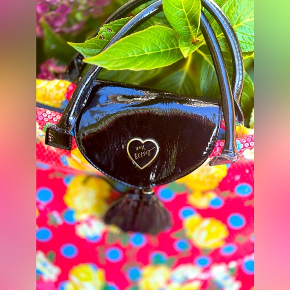 RARE Betsey Johnson clear sequined floral polka dot overnight bag - Picture 8 of 14